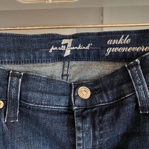 7 for all mankind ankle cut jeans.